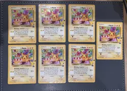 Pikachu Birthday Celebrations 25th Anniversary Black Star Promo Card x 7 Bundle - Image 1