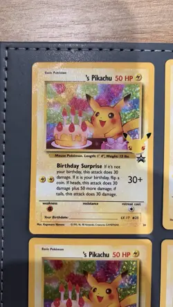 Pikachu Birthday Celebrations 25th Anniversary Black Star Promo Card x 7 Bundle - Image 2