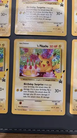 Pikachu Birthday Celebrations 25th Anniversary Black Star Promo Card x 7 Bundle - Image 4