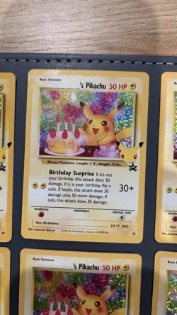 Pikachu Birthday Celebrations 25th Anniversary Black Star Promo Card x 7 Bundle - Image 5