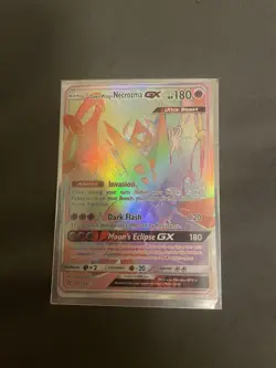 Pokemon TCG Dawn Wings Necrozma GX Ultra Prism Holo Card 161/156 Secret Rare - Image 1