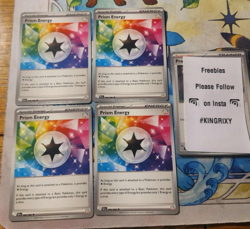 Prism Energy x4 Playset 086/086 BLK Black Bolt 4x + Freebies pokemon cards - Image 1