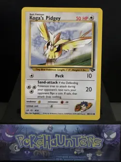 Pokemon Card Koga's Pidgey 80/132 Gym Challenge Non Holo WOTC Near Mint - Image 1