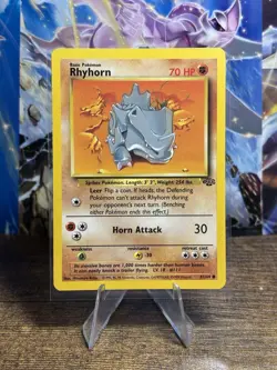 RHYHORN - Jungle Set - 61/64 - Common - Pokemon Card - Unlimited Edition - LP-MP - Image 1