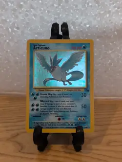 Pokemon TCG Articuno Fossil Holo Card 2/62 Unlimited Rare [MP/HP] - Image 1