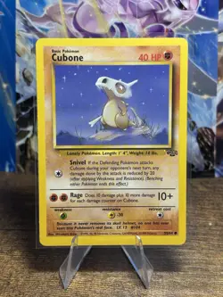Cubone - Jungle Set - 50/64 - Common - Pokemon Card - 1999 Vintage - LP-MP - Image 1