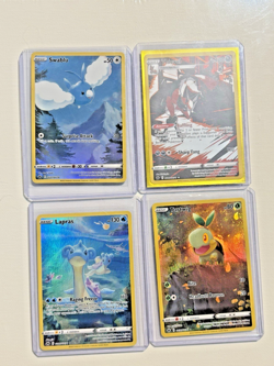 POKEMON GALARIAN GALLERY 4 CARD LOT HOLO RARE TURTWIG LAPRAS MINT TCG NM - Image 2