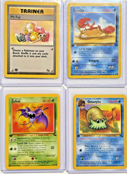 1999 WOTC POKEMON FOSSIL 28 CARD LOT MP-NM 1st Edition VINTAGE RARE TCG MR FUJI - Image 1