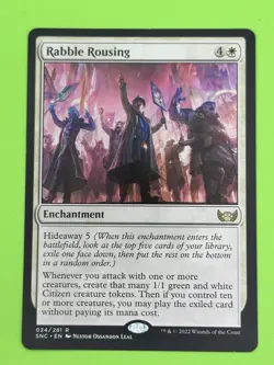 MTG Rabble Rousing NM Streets of New Capenna rare white enchantment - Image 1