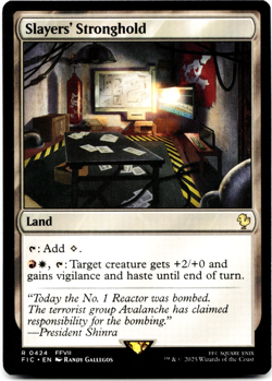 Slayers' Stronghold [Commander: Final Fantasy] MTG (FIC) R - Utility Land 🔥⚪ - Image 3