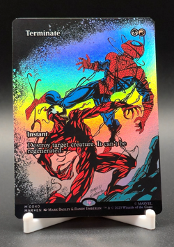 Terminate Magic The Gathering Marvel's Spider-Man Mythic Rare Borderless Foil 40 - Image 1