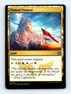 #263 2025 Tarkir: Dragonstorm Nomad Outpost Uncommon MISCUT - Image 1