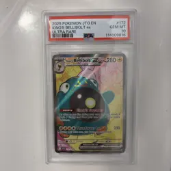 2025 Pokemon JTG En Iono’s Bellibolt Ex Ultra Rare 172 PSA 10 Gem Mint - Image 1