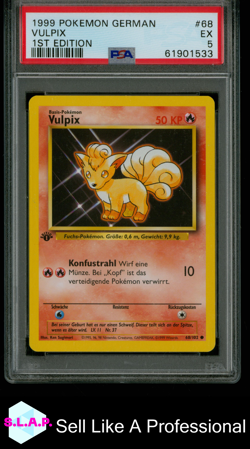 VULPIX 1ST EDITION POKEMON GERMAN 1999 68 PSA 5 - Image 1
