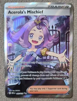Acerola's Mischief 165/132 Pokemon Mega Evolution Ultra Rare Trainer NM - Image 1