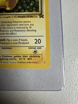 #1 Pikachu WOTC Black Star Promo Red cheeks; Sugimori art Vintage Pokemon - Image 5