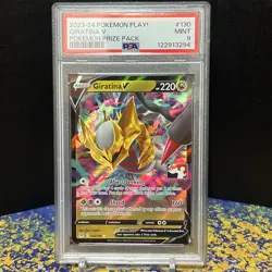POKEMON PLAY! PRIZE PACK SERIES 3 130/196 LOST ORIGIN GIRATINA V PSA 9 Mint - Image 1