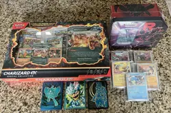 Pokemon Lot-10 Boosters-Destined Rivals Tin, Charizard Ex Box 100 Singles & More - Image 1