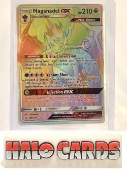 PACK FRESH NAGANADEL GX 134/131 Pokemon Forbidden Light Rainbow (Secret) MINT B - Image 1