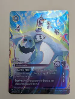 Lorcana Olaf Happy Passenger Holo Foil Card 209/204 Enchanted - Image 1