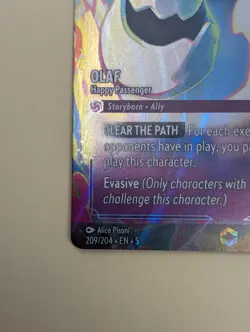 Lorcana Olaf Happy Passenger Holo Foil Card 209/204 Enchanted - Image 4