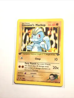 GIOVANNI'S MACHOP - 72/132 - 1st Edition Gym Challenge - Pokemon Card - NM - Image 1