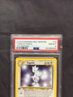 Pokemon Cards: Neo Genesis 1st Edition Rare Holo: Togetic 16/111 PSA 8 - Image 3