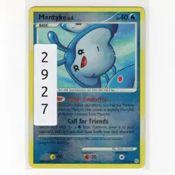 Pokemon TCG Mantyke 55/130 DP Base Set Reverse Holo Uncommon Card EN-LP 2007 - Image 3