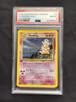 Pokemon Cards: Neo Genesis 1st Edition Rare Holo: Slowking 14/111 PSA 8 - Image 2