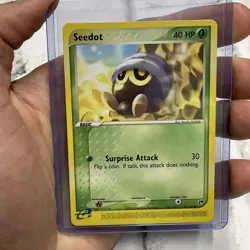 2003 Pokemon ex Sandstorm 76/100 Seedot NM/MT Pokemon Nintendo Card Common TCG - Image 1