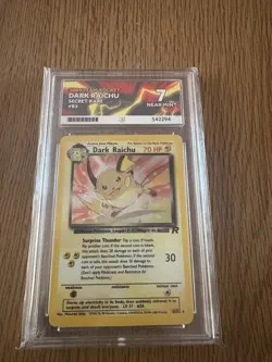 Pokemon 2000 Team Rocket Dark Raichu Holo Card 83/82 Vintage Secret Rare ACE 7 - Image 1