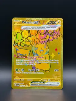 Pokemon TCG Prismatic Evolutions-Pikachu EX Hyper Rare Gold Card. NM 179/131 - Image 1