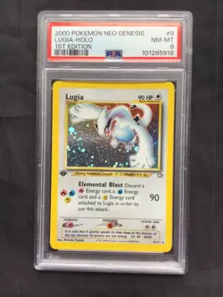 Pokemon Cards: 1st Edition Neo Genesis Rare Holo: Lugia 9/111: PSA 8 - Image 2