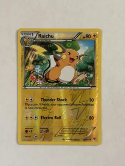 Pokemon TCG Raichu Card 28/111 Reverse Holo XY Furious Fists - Image 1