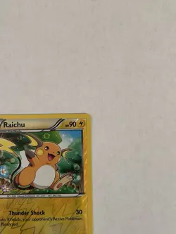 Pokemon TCG Raichu Card 28/111 Reverse Holo XY Furious Fists - Image 3