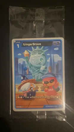 Gingerbrave Cookie Run Braverse TCG NYCC 2025 Gen Con Exclusive Promo Card Seal - Image 1