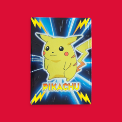 PIKACHU--JAPANESE MEIJI EMBOSSED PROMO FOIL POKEMON CARD - Image 1