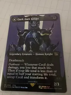 MTG Final Fantasy Cecil Dark Knight (380) Borderless Foil NM Englisch MTG - Image 1