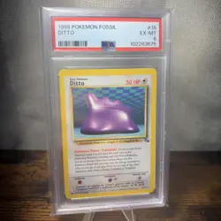 Ditto 1999 Pokemon Fossil #3/62 PSA 6 EX-MINT - Image 1