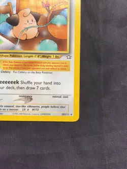 Pokemon Cards: Neo Genesis 1st Edition Rare: Cleffa 20/111 - Image 4