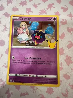 Cosmog 13/25 Holo Rare 25th Anniversary Celebrations Pokemon TCG Near Mint - Image 1