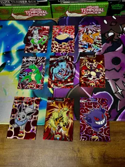 Pokemon 9 Card database Shiny Set Red Foil Cracked Ice - Image 1