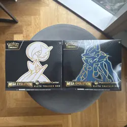 Pokemon TCG Mega Evolution Pokemon Center ETB Lucario & Gardevoir Pair Sealed - Image 1