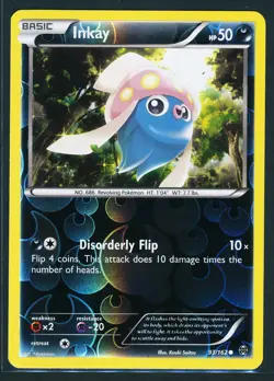 Inkay Reverse Holo 93/162 Pokemon 2015 XY Breakthrough - NM - Image 1