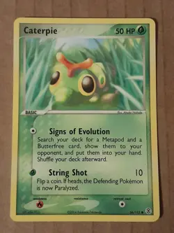 Pokemon Caterpie 56/112 Fire Red Leaf Green NM See Pictures - Image 1