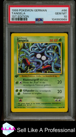 TANGELA 1ST EDITION POKEMON GERMAN 1999 66 PSA 10 - Image 1