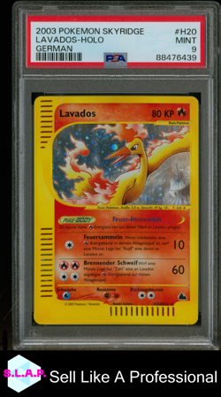 LAVADOS-HOLO GERMAN POKEMON SKYRIDGE 2003 H20 PSA 9 - Image 1
