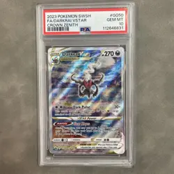 Pokemon TCG GG50/GG70 Darkrai VSTAR Crown Zenith PSA 10 Gem Mint - Image 2