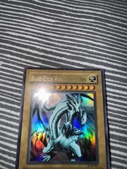 YUGIOH Blue-Eyes White Dragon LOB-001 Original Print Unlimited NA PRINT FADED - Image 2