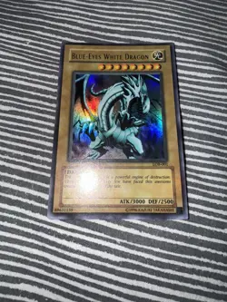 YUGIOH Blue-Eyes White Dragon LOB-001 Original Print Unlimited NA PRINT FADED - Image 5